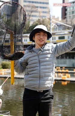 念願の釣り堀へ