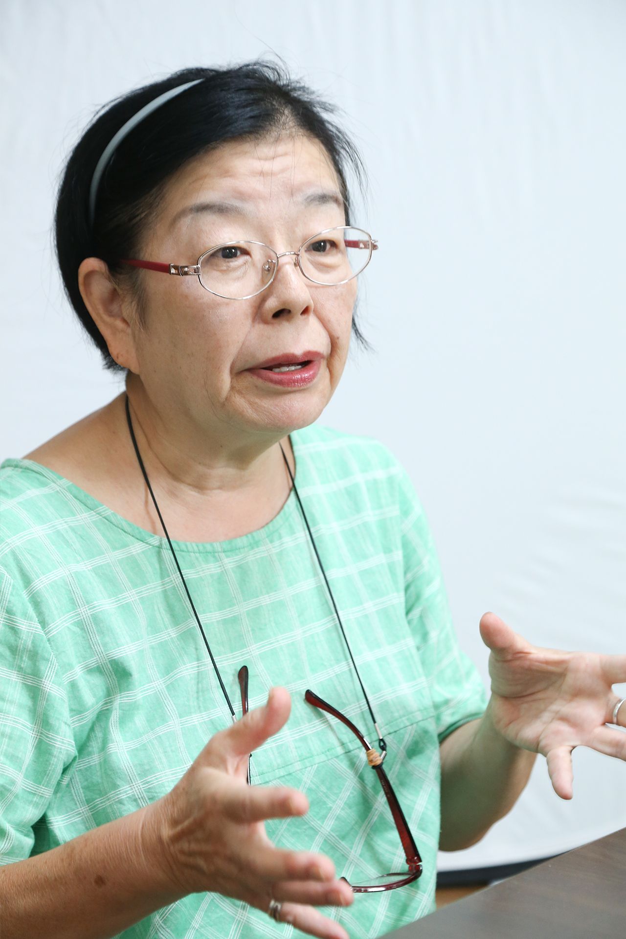 かのこさんの体重は28キロ。身体の大きな障がい者だと50キロを超す人も。腰を痛める母親が多いが、脇谷さんは大丈夫だという