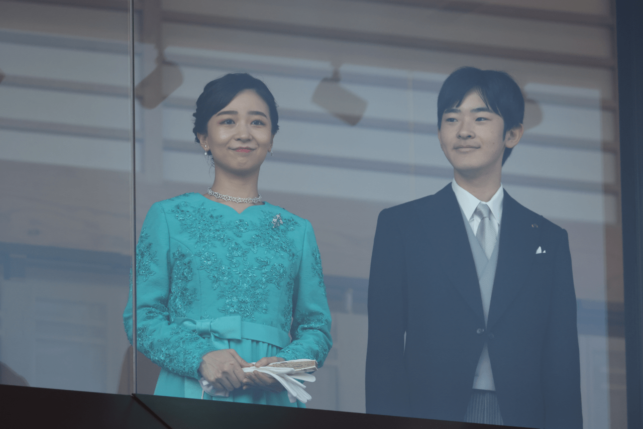 新年一般参賀に出席した佳子さまと悠仁さま（2026年1月２日）