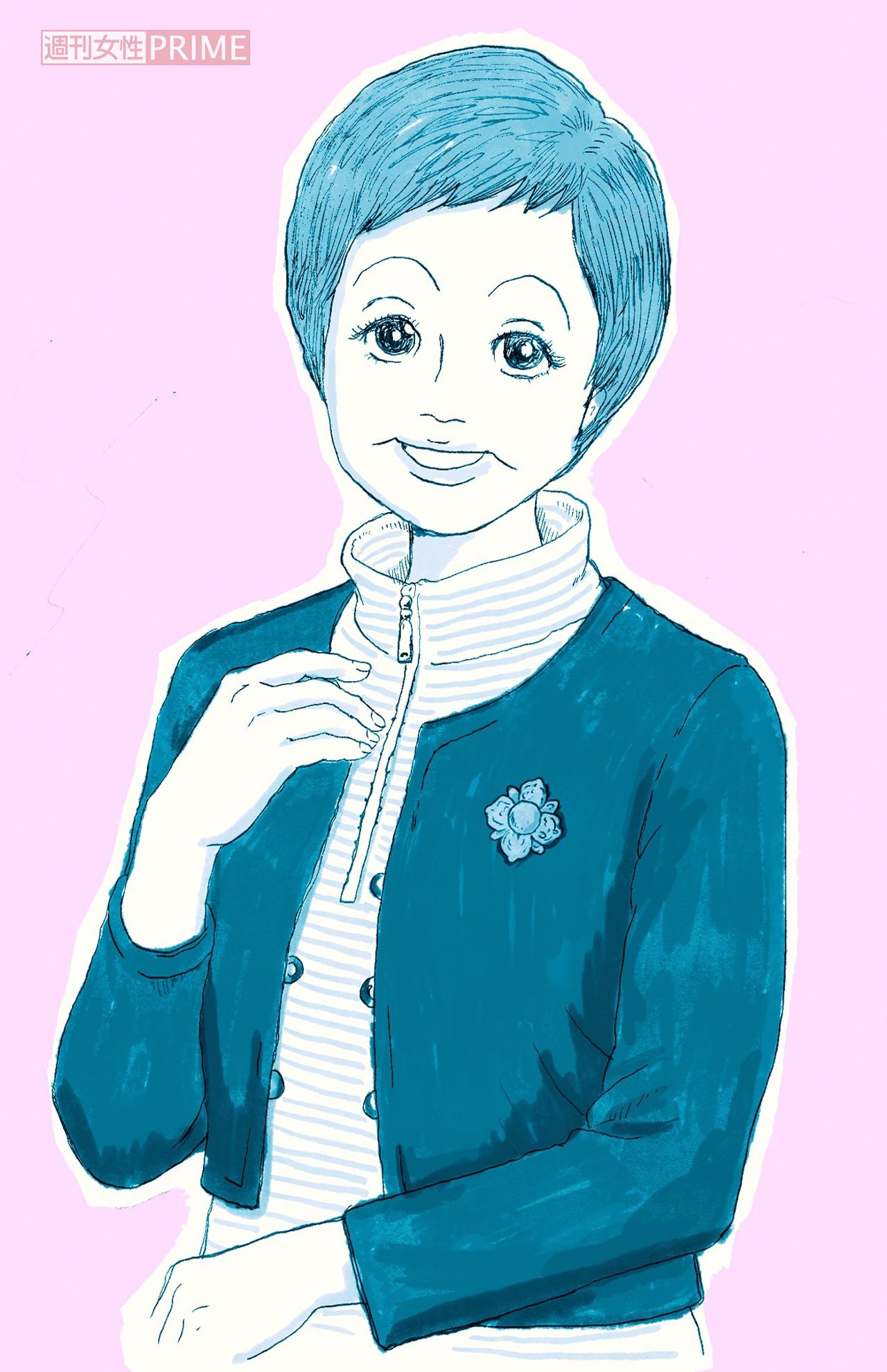 浜木綿子さん　イラスト／山口拓真
