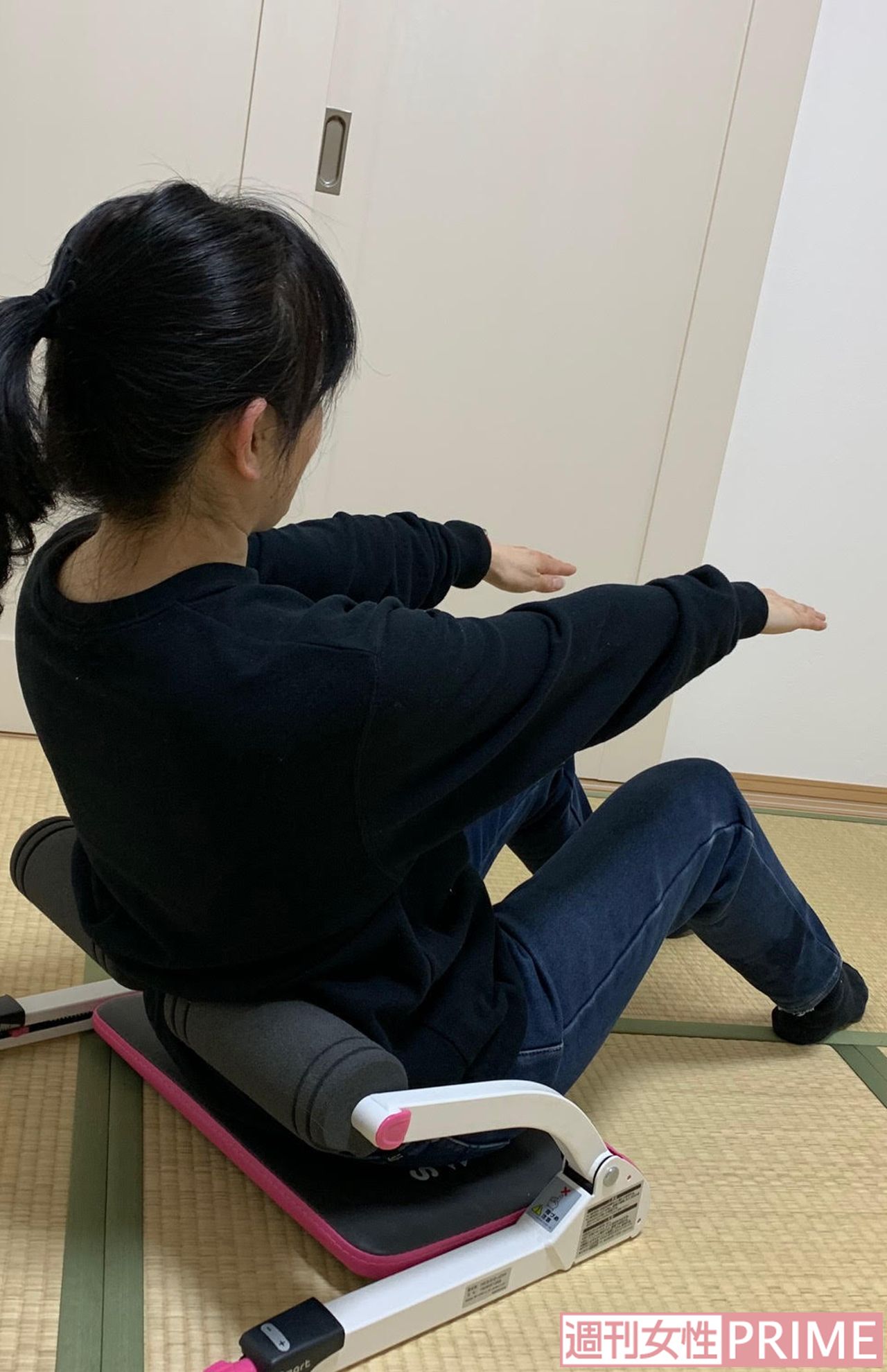 ウエストが細くなり、ヒップは上がったのがわかりました。着用しているとお腹まわりがすっきりして、食事のときもお腹まわりを意識するようになりました。家事をしていると足に負荷がかかっているのがわかり、姿勢もよくなりました。  （まりさん・49歳）