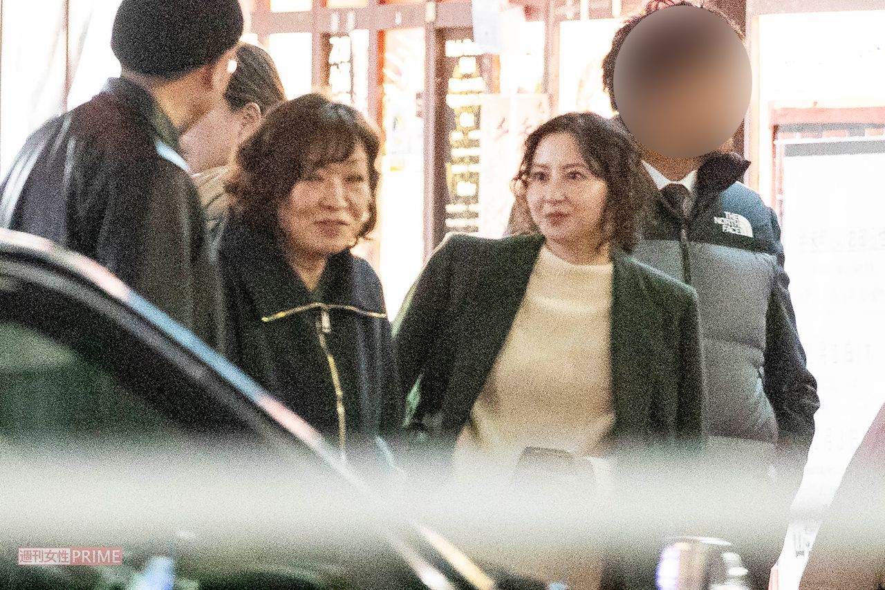 '19年、ドラマ『ドクターX』の打ち上げに参加した清水ミチコと河北麻友子