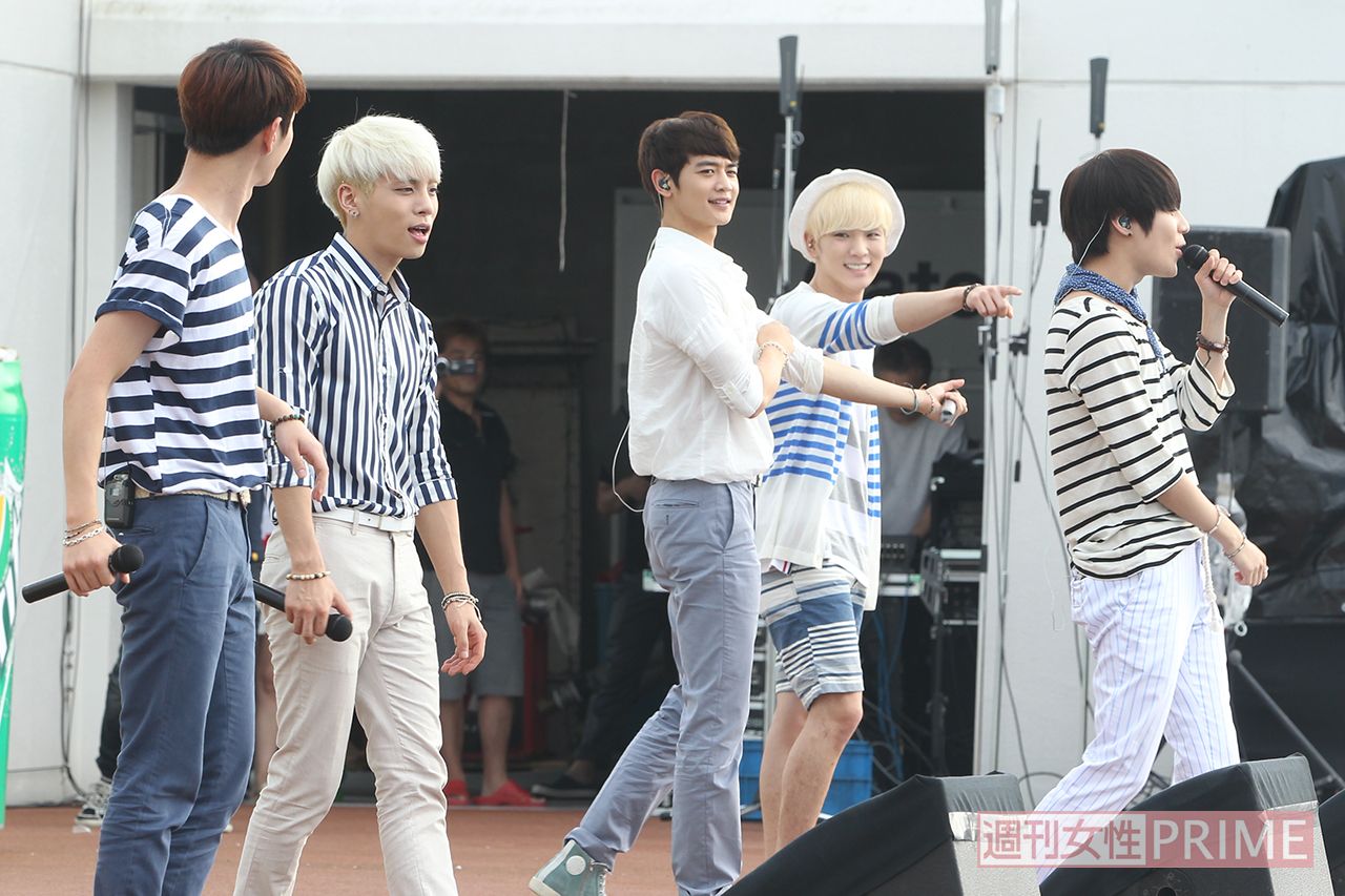 2013年8月に『Boys Meet U』発売記念イベントを行ったSHINee