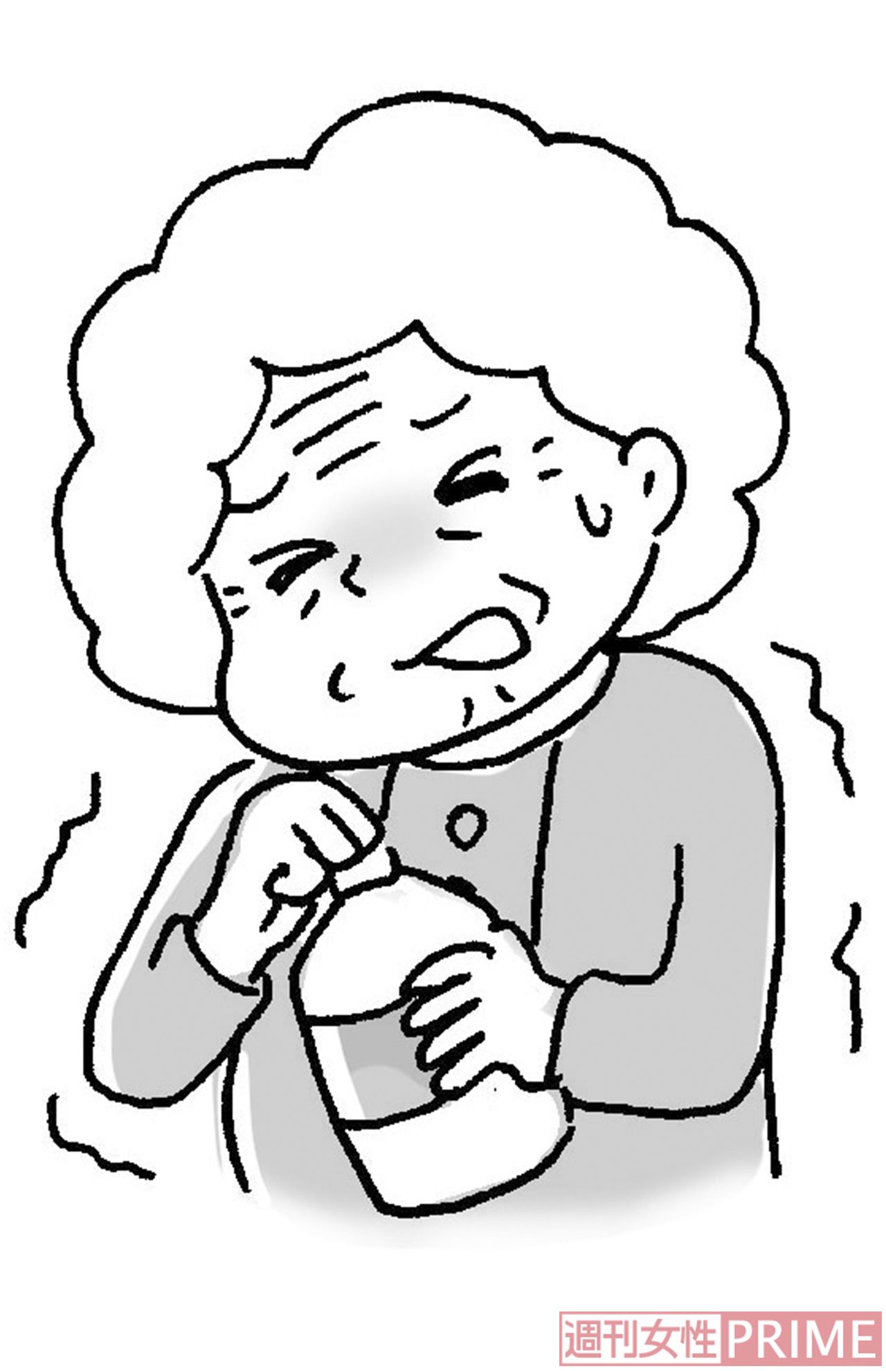 閉経を迎えた女性を襲う“骨卒中”　イラスト/赤松かおり