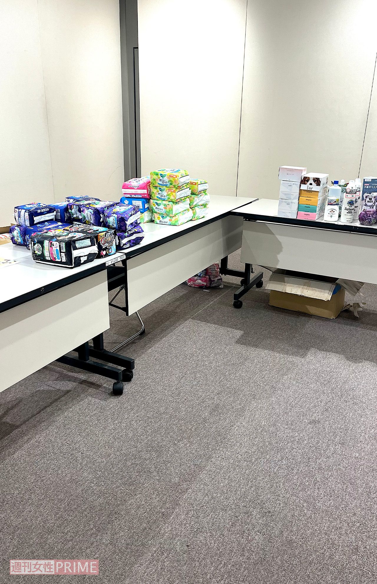 出前授業では生理用品の種類なども教える