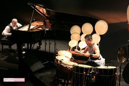 2015年12月14日に渋谷Bunkamuraオーチャードホールで開かれた『林英哲コンサート「集え！寿ぎの歌」』。山下洋輔さんはゲスト出演（写真：小熊栄）