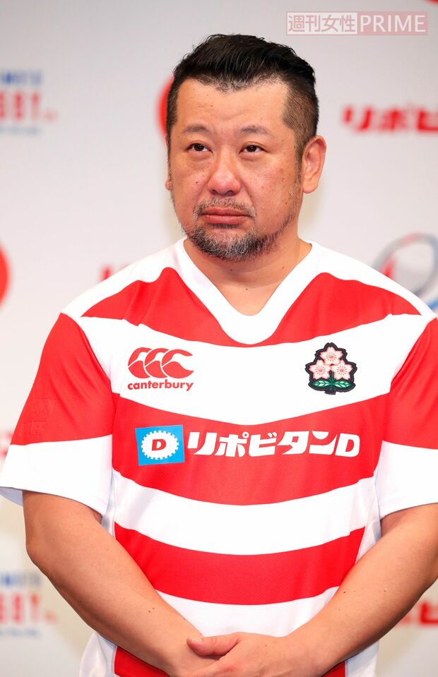 『よしもとラグビーchsupportedbyリポビタンD』の制作発表会見に参加したケンドーコバヤシ（2019年撮影）