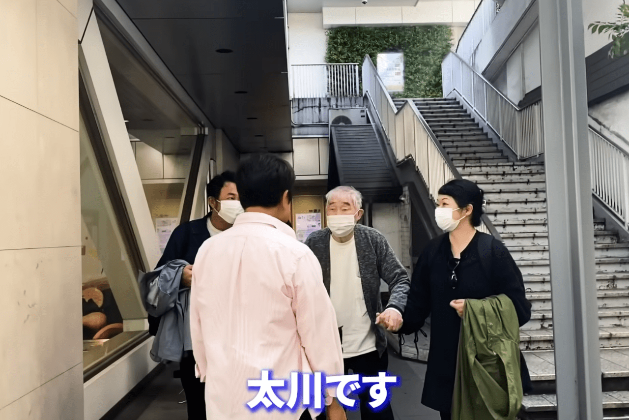 2024年、俳優の太川陽介さんと再会した蛭子さん（公式YouTubeチャンネル）