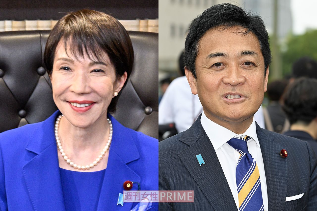 自民党総裁の高市早苗氏、国民民主党・玉木雄一郎代表
