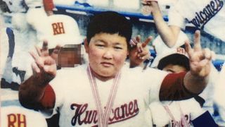 小・中学生時代は野球をやっておりエースで4番として活躍（稀勢の里資料室蔵）