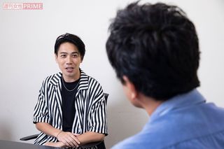 （左から）瀧川鯉斗、原田龍二