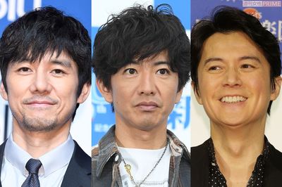 40代以上　抱かれたい男ランキング3位・西島秀俊（写真左）、2位・木村拓哉（中央）、4位・福山雅治（右）