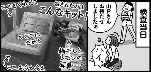 唾液deがん検査やってみた！（5）　漫画／大塚さやか