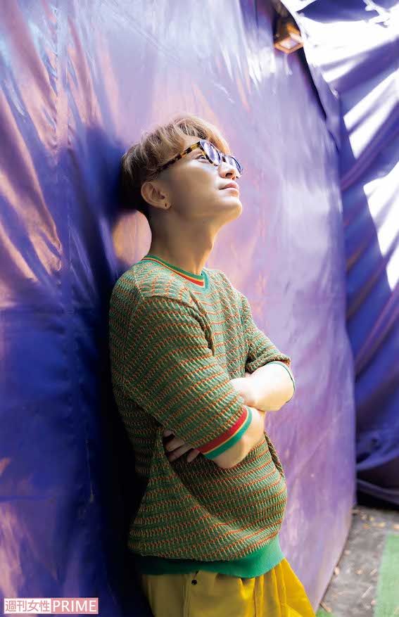 SUPER EIGHTの安田章大。自ら設営に携わった花園神社の特設テント内にて　撮影／矢島泰輔