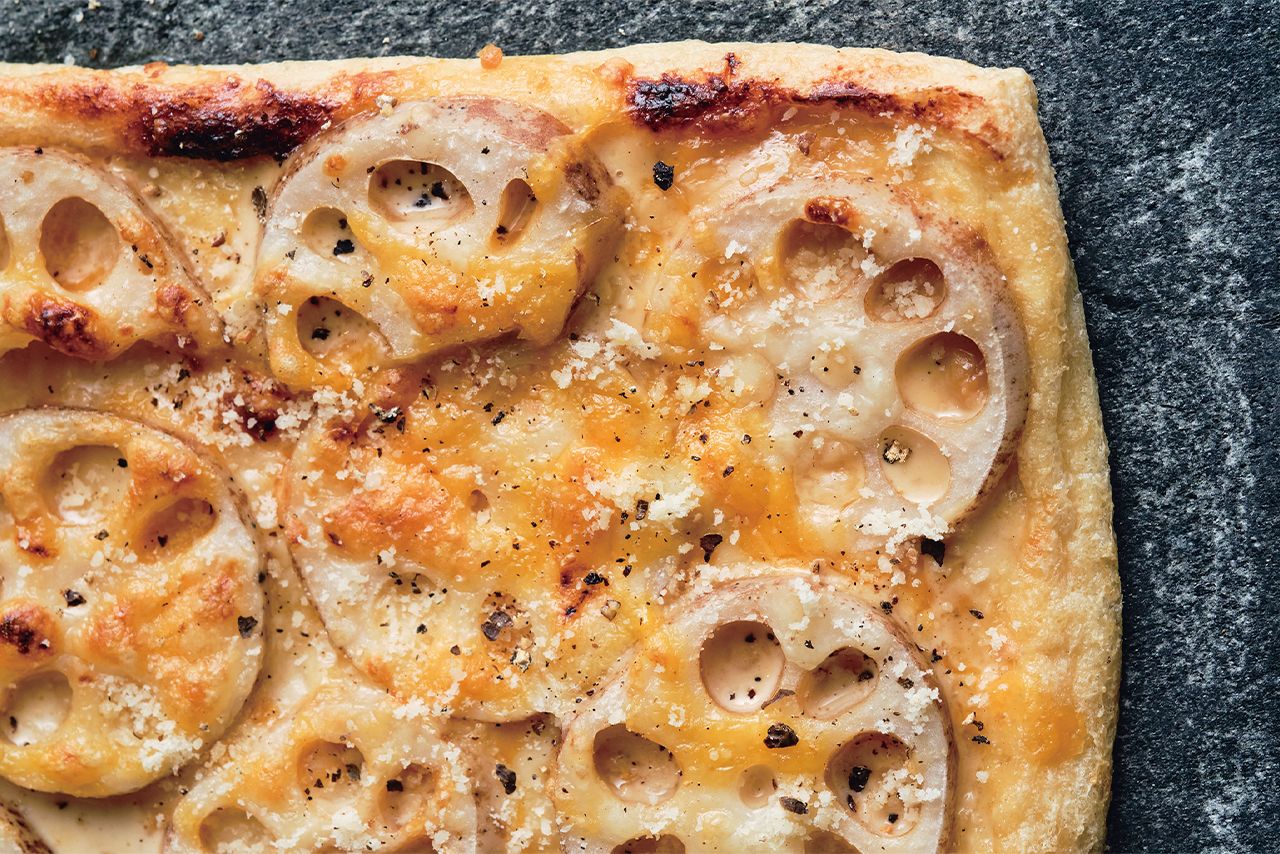 油揚げれんこんピザ