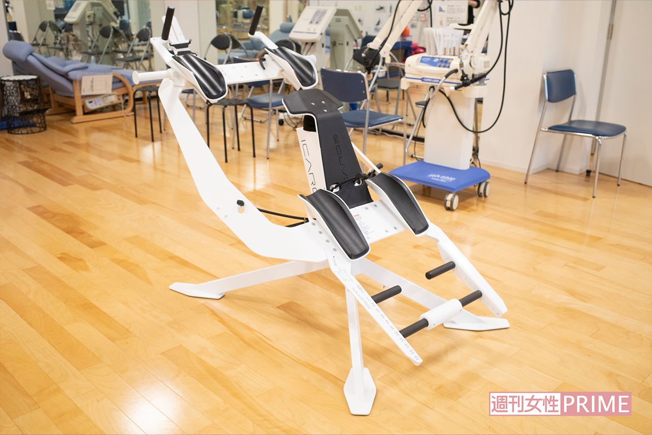 フィットネスマシン『イカロス』。プロスポーツ選手も使うような器具もそろう　写真／北村史成