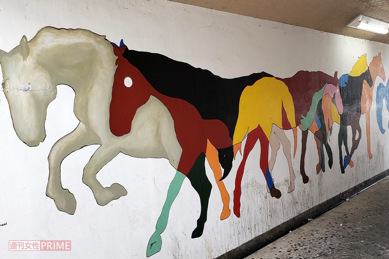 笠松競馬に向かう地下通路　撮影／編集部