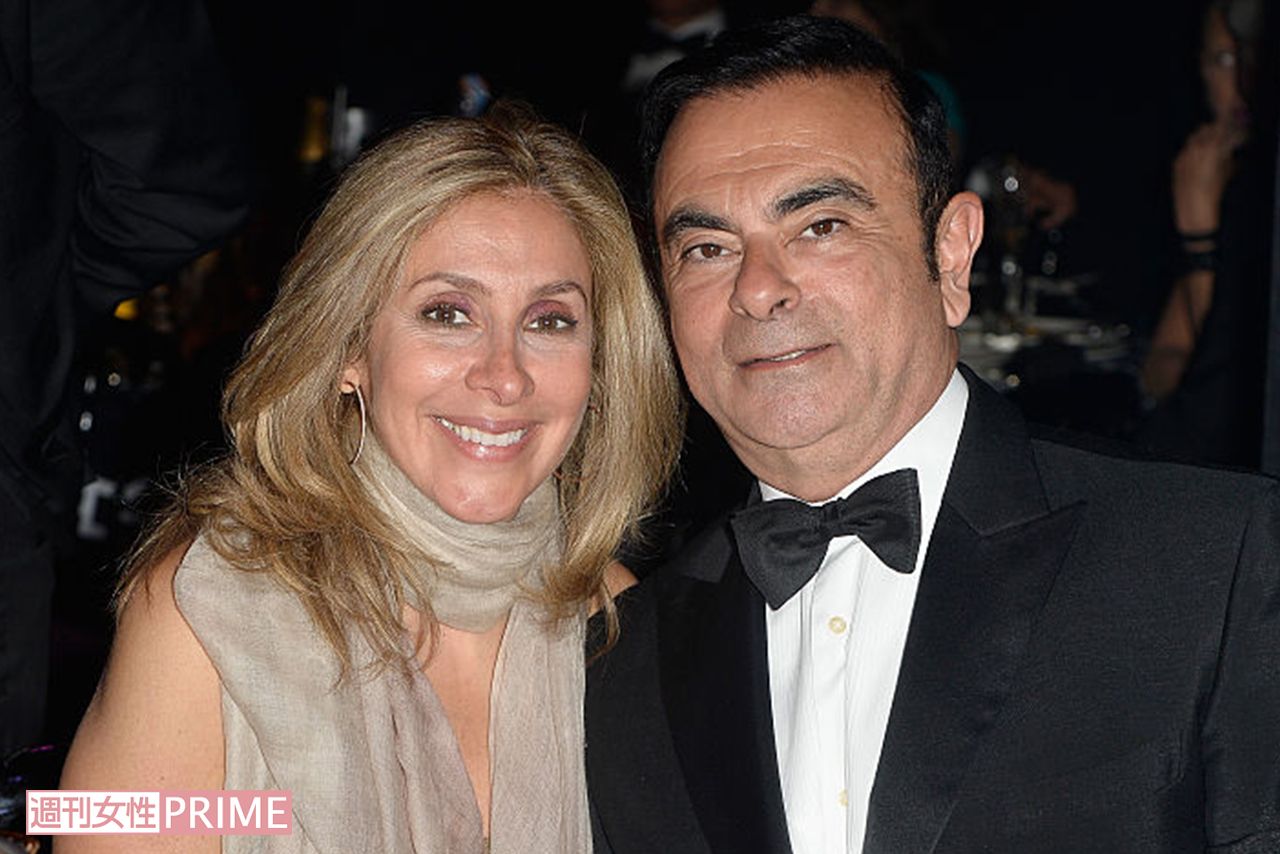 ゴーン容疑者（右）と再婚した妻・キャロル氏＝2015年撮影