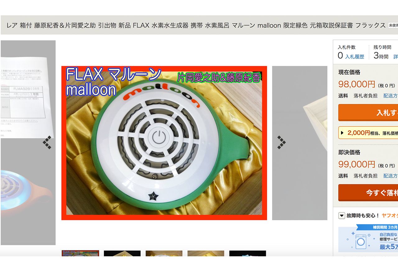 藤原紀香・片岡愛之助の結婚式で配られた引き出物（オークションサイトより）