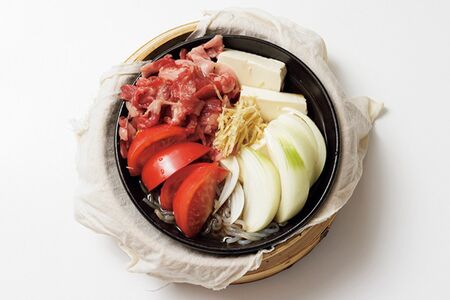 米なし！蒸し豆腐牛丼