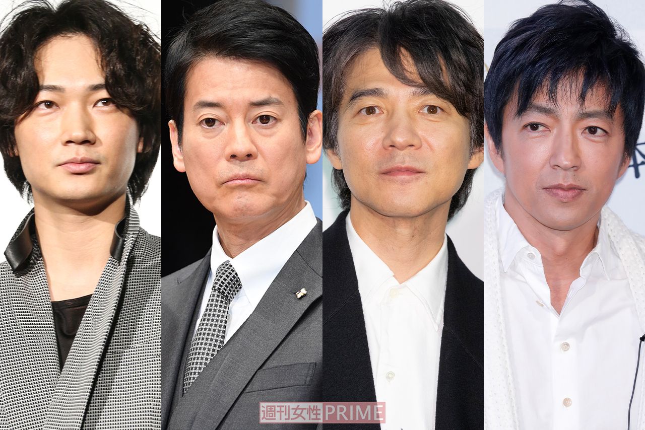 （左から）綾野剛、唐沢寿明、吉岡秀隆、大沢たかお