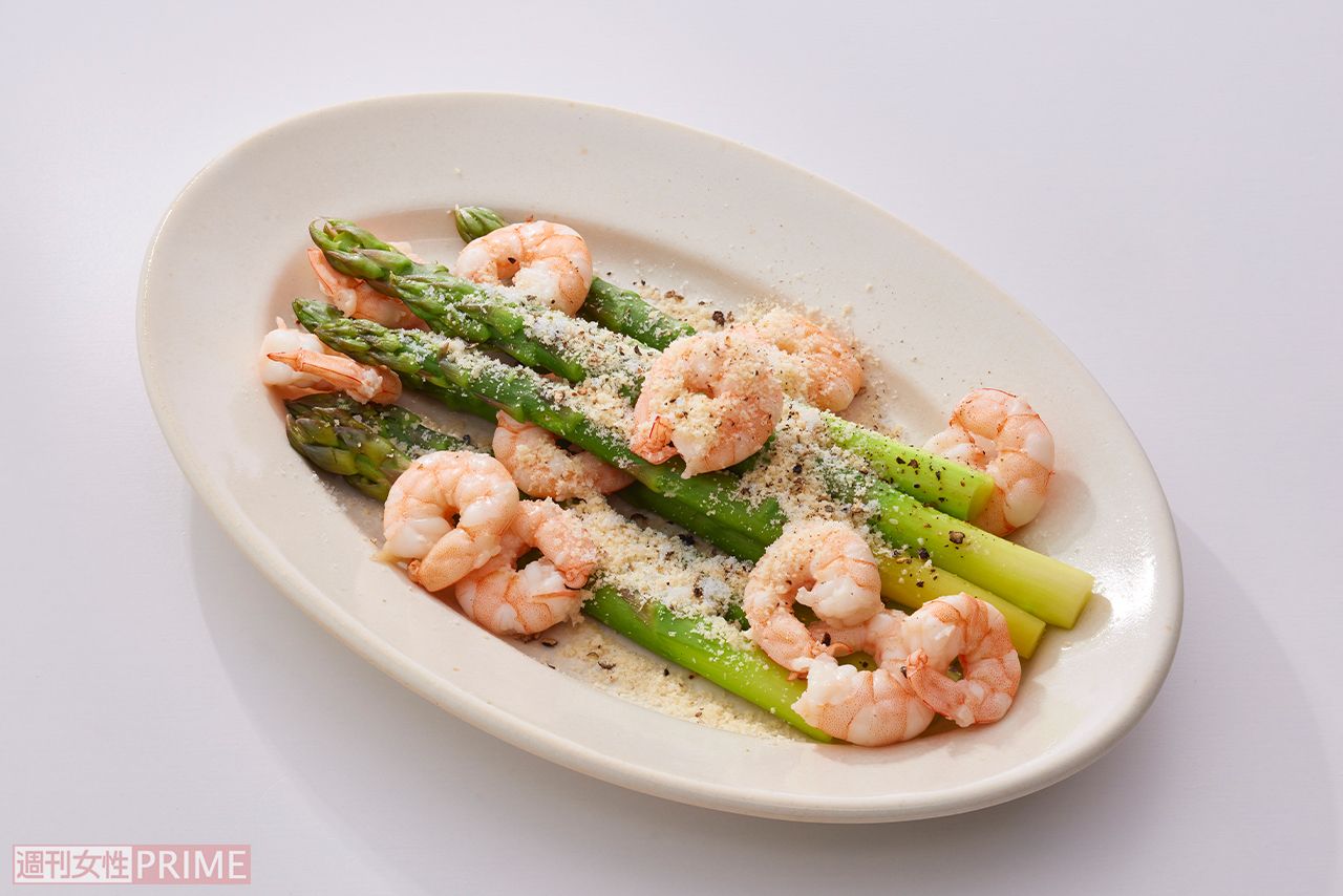 アスパラのホットサラダ　撮影／廣瀬靖士