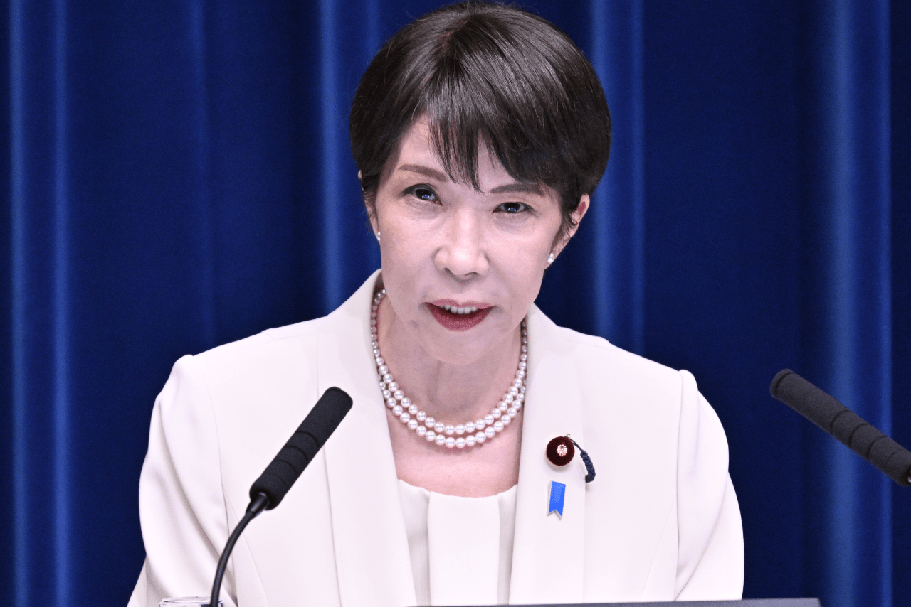 総理大臣記者会見での高市首相（撮影／JMPA）