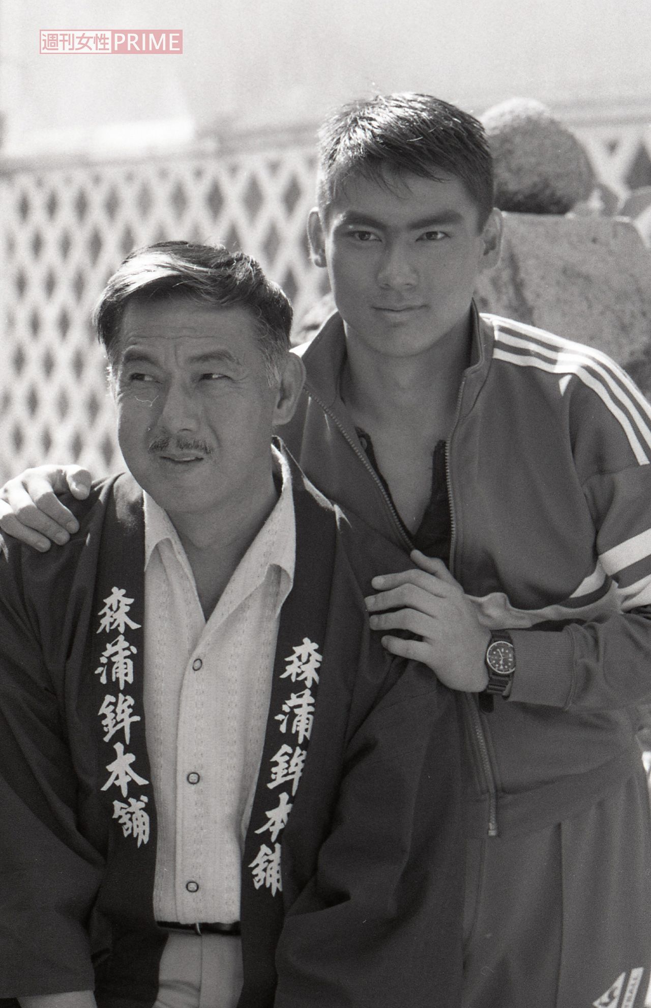 若き日の宍戸錠さんと息子の宍戸開