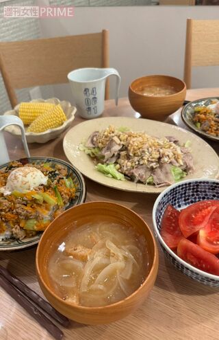 暑いからこそしっかり食事を！スタミナ食を心がけてます　写真提供／加藤綾菜