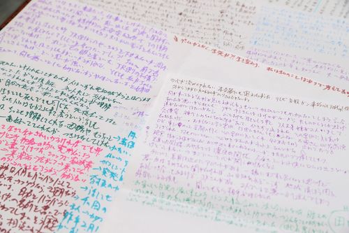 相談者が話した内容をひたすら書き写して問題を整理。書きながら質問を考えていく