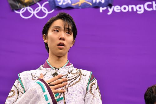 羽生結弦選手　2018年2月16日、ピョンチャン冬季五輪フィギュアスケート（日本雑誌協会代表取材）
