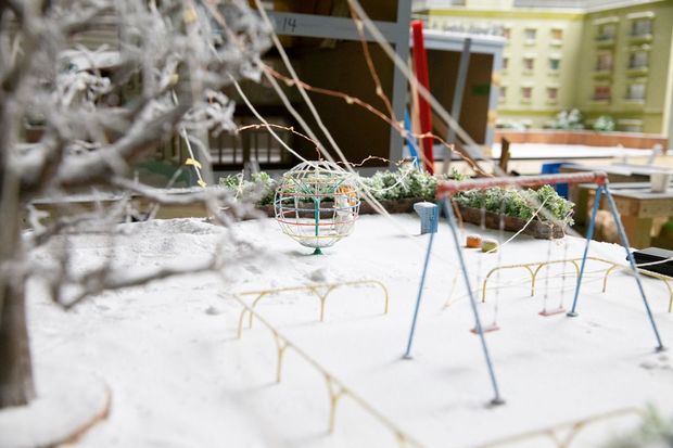 雪景色には塩を使用している！　（C）2019 San-X Co., Ltd. All Rights Reserved.