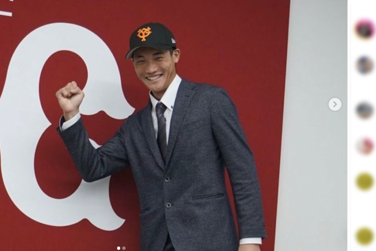 巨人を自主退団した舟越秀虎（公式インスタグラムより）