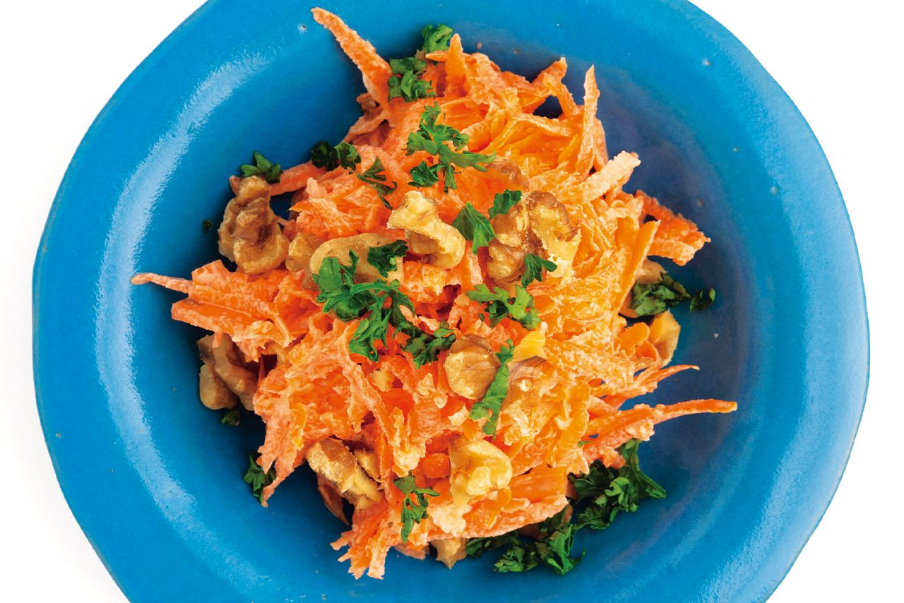 にんじんとくるみのガーリックマヨ