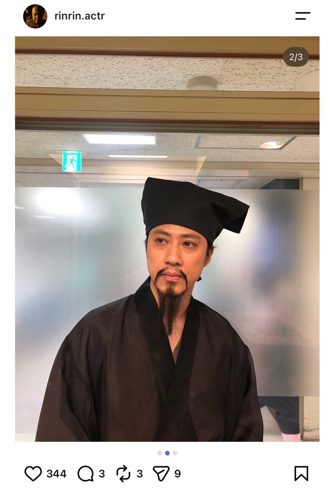 「拷問していた人と同一人物!?」大河ドラマに出ていた俳優のリンリン（本人のインスタグラムより）