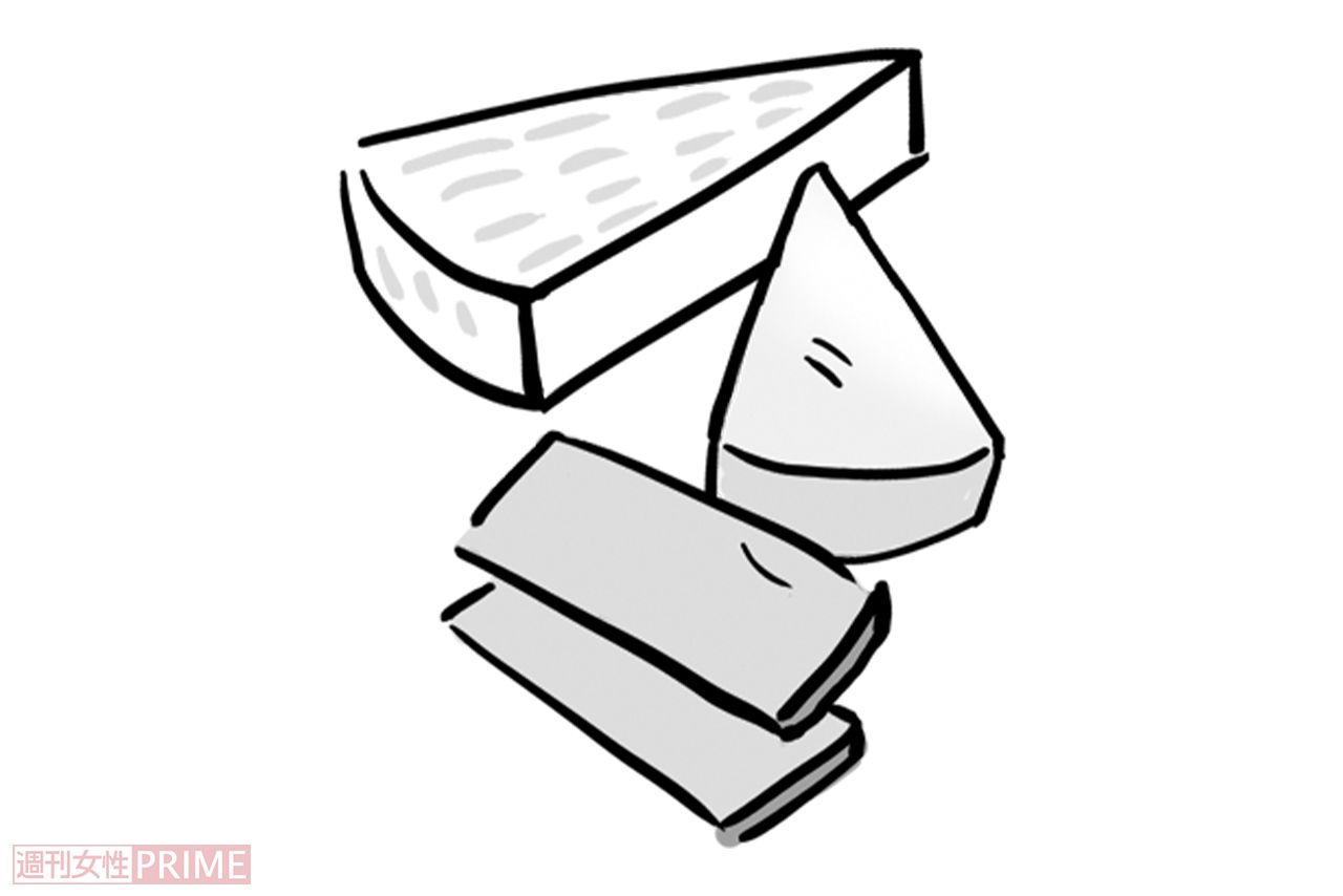 チーズ/飽和脂肪酸 16.0g（100gあたり）（イラスト／上田英津子）