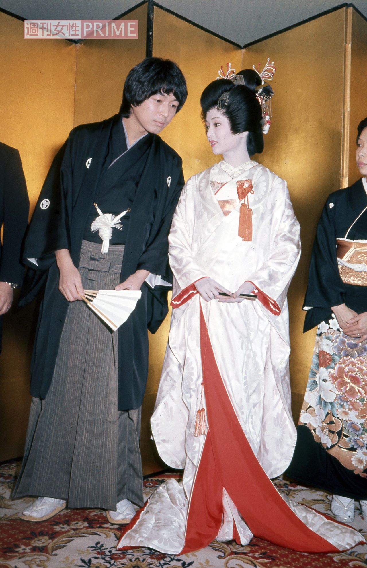 1977年2月、赤坂プリンスホテルで結婚式を挙げた中村雅俊と五十嵐淳子さん