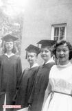 1回目のアメリカ留学でミシガン州の大学へ。1955年、卒業式にて