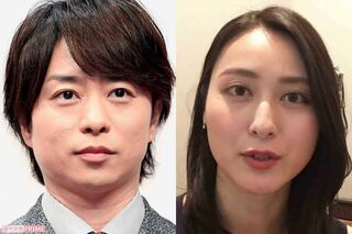 嵐の櫻井翔(左)と小川彩佳アナ(小川アナは『テレビ朝日 アナウンサーズ』チャンネル、2018年より)