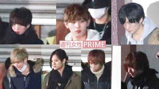 Hey! Say! JUMPの有岡大貴、山田涼介、知念侑李、伊野尾慧、八乙女光、岡本圭人、薮宏太(左上から時計回りに)