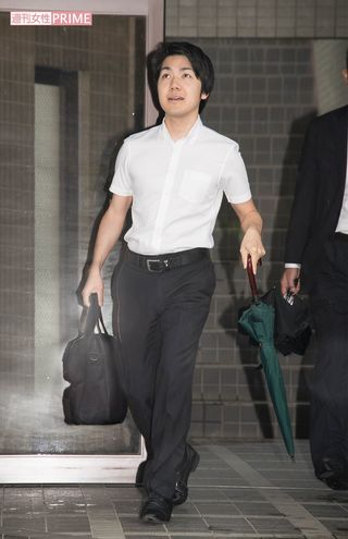 5月26日の午前、通勤のため横浜市内の自宅を出る小室さん