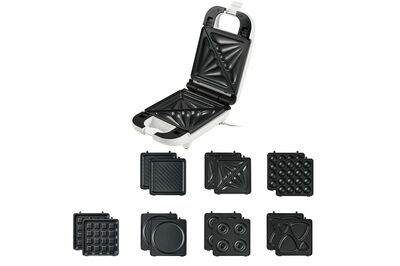 ホットサンド、焼きおにぎりなど7種の料理が1台で作れる『7DAYSサンドメーカー』。7000円（税込み）