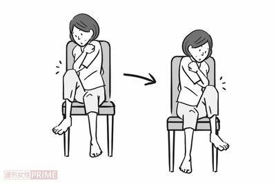 健美腸ストレッチ2（イラスト／上田英津子）