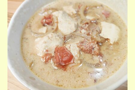 【不眠解消】トマトと豆腐のみそ豆乳スープ