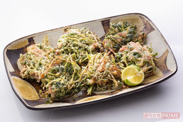 豆苗入り豚天（撮影／廣瀬靖士）