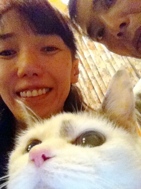 「（夫の）太田が撮影した、20歳のミニモ!　ピチピチの娘と並ぶと年を感じる……（笑）」