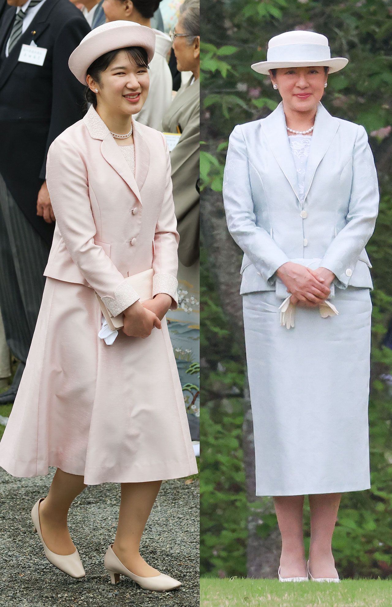 2024年4月の園遊会での雅子さまと愛子さま