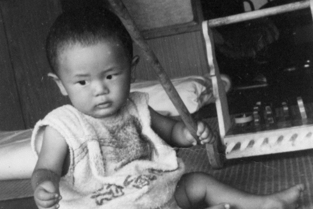 2歳のころ。農家の長男として生まれる