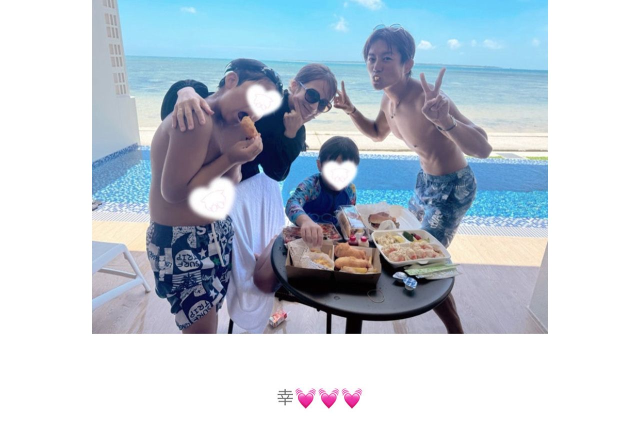 沖縄で夏休みを満喫する辻希美ファミリー（辻希美のブログより）