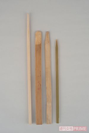 竹ベラやスポンジブラシなど愛用する清掃道具は50種類超。どの道具も数種類を用意し、汚れに応じて使い分ける